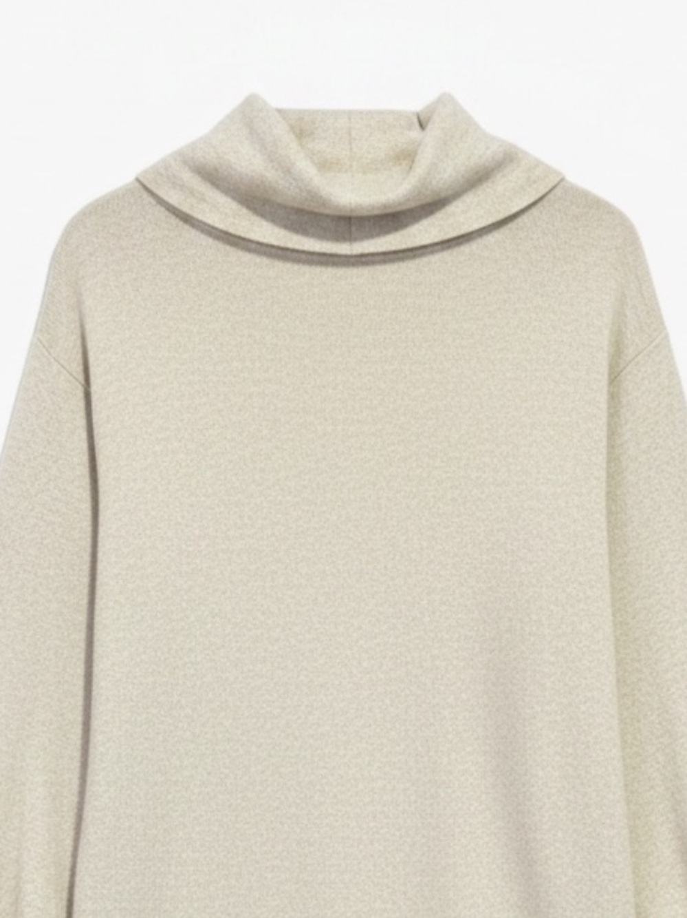 Anthropologie Maeve Oatmeal Cowl Neck Long Sleeve Tunic Sweater Size Medium - Picture 7 of 11